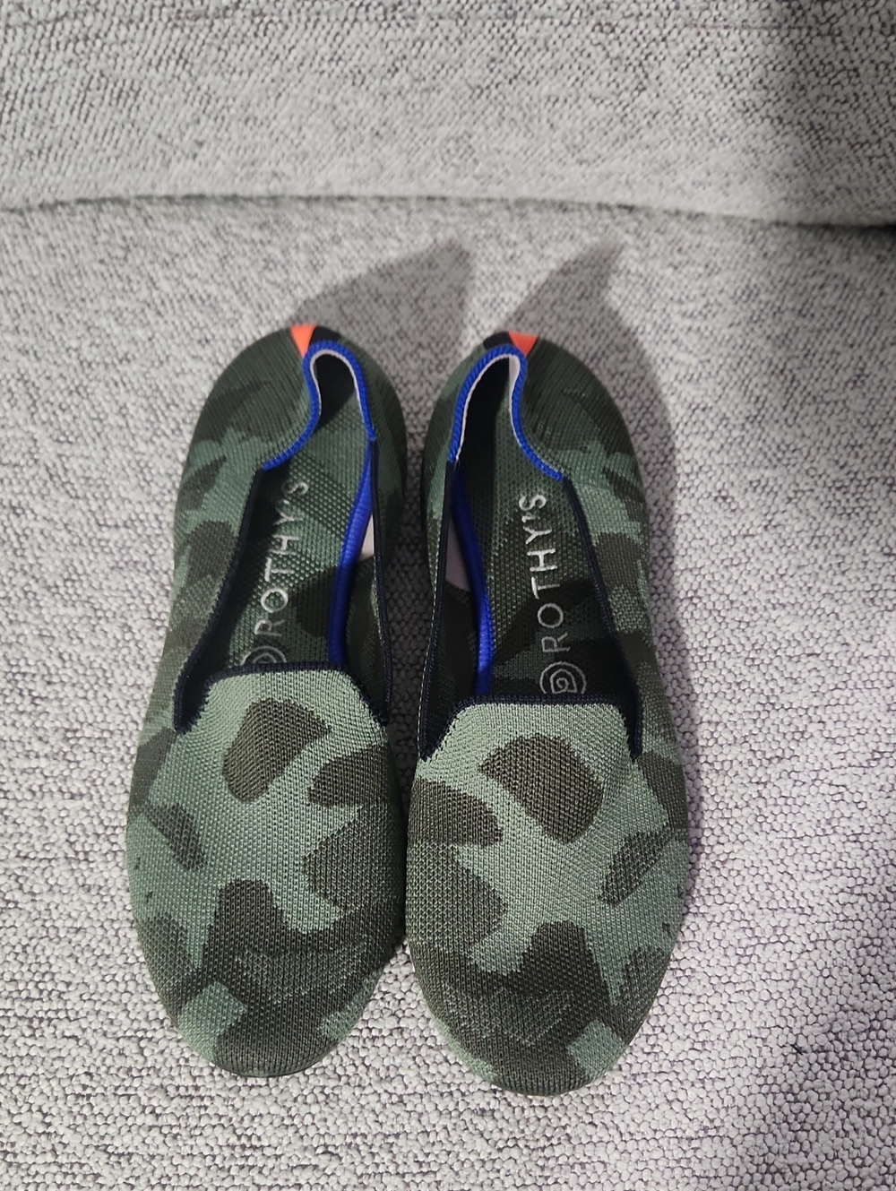 Rothy Green Camo Print Flats Loafers